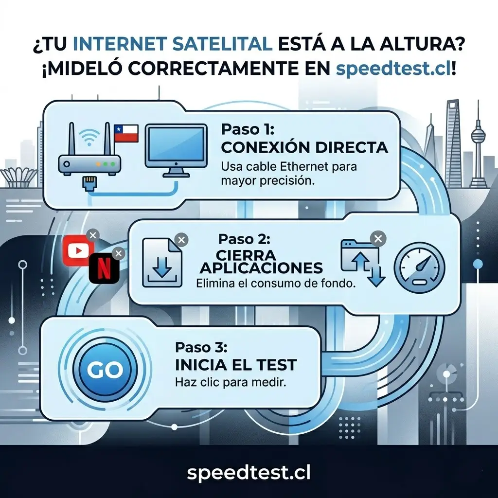Cómo medir la velocidad de internet satelital correctamente